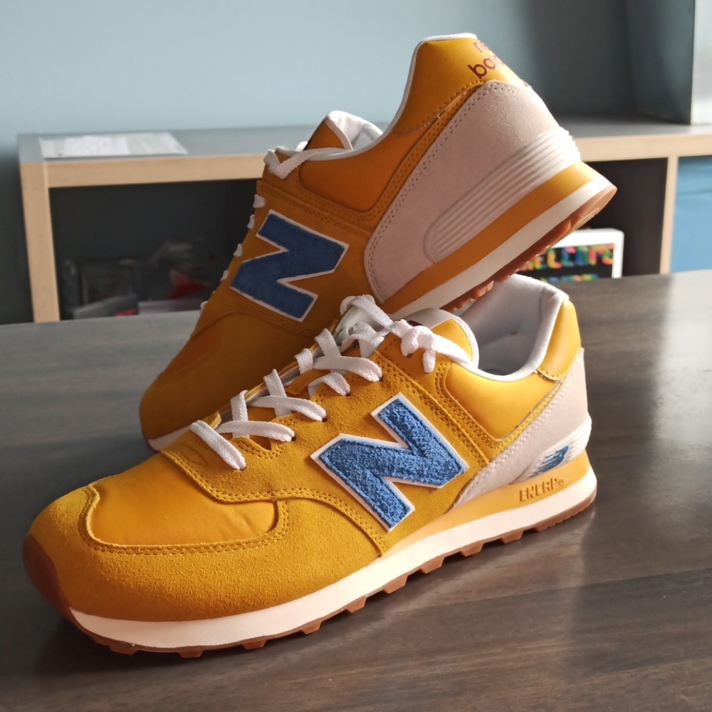 New Balance ML574SCB - Yellow & Sky Blue